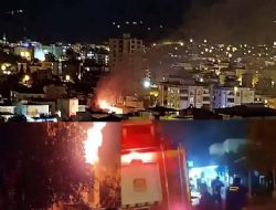 Mut'ta ev yang�n� korku dolu anlar ya�att�